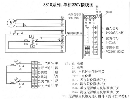 电动执行器接线图