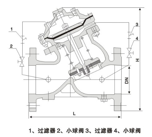 JD745X多功能水泵控制阀结构图