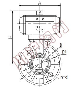 气动塑料蝶阀结构图