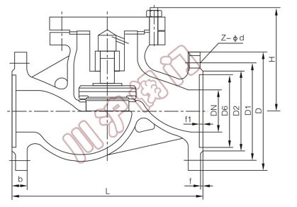 升降式法兰止回阀结构图
