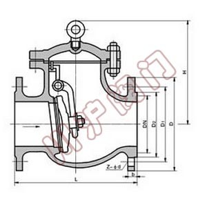 旋启式法兰止回阀结构图
