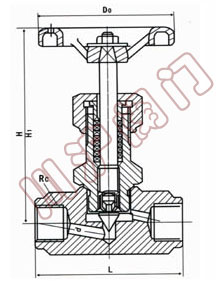 针型截止阀结构图